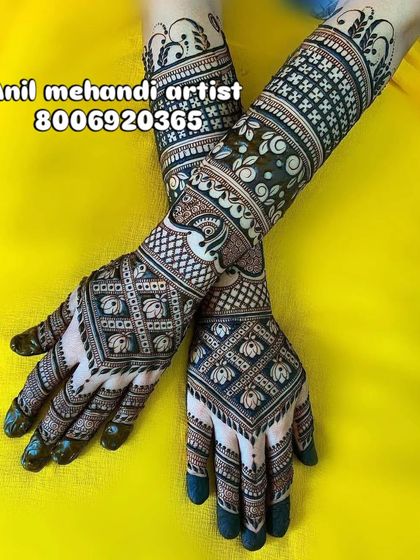 Traditional Full-Hand Mehandi photo 3