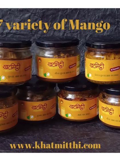Did you know I make 7 different varieties of mango pickle? Each one has a unique taste, from sweet to spicy to tangy.
