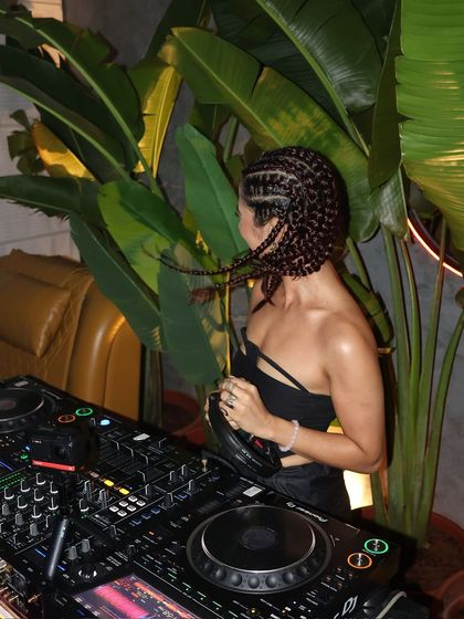 A shot from our Vasant Vihar launch party, with the DJ spinning tracks and setting the vibe.
