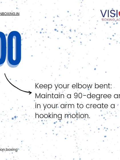 To throw a proper hook, you must maintain a 90-degree angle in your arm. This creates the "hooking" motion and ensures power is delivered correctly through the target.