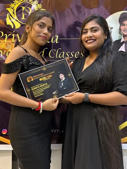 A proud moment, awarding a certificate to my student. She has worked so hard and is ready for a successful career.