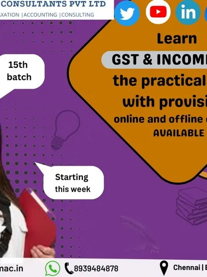 This is where you get job-ready. My practical training for GST and Income Tax is designed to give you the skills that companies are actually looking for. We are now starting our 15th batch, available both online and offline.