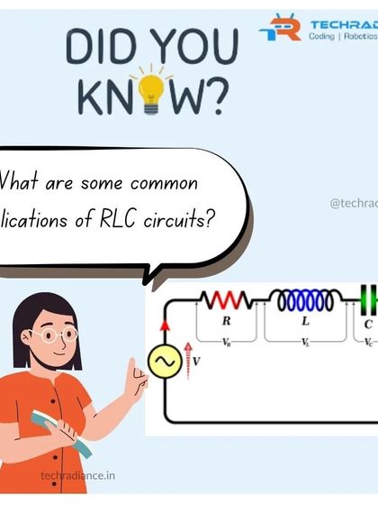 A "Did You Know?" post asking about the common applications of RLC circuits, prompting curiosity about electronics.
