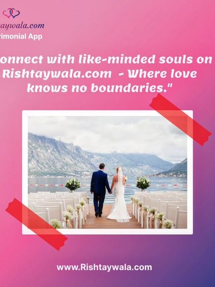 Connect with like-minded souls on our platform, where love knows no boundaries. This image of a destination wedding inspires dreams of a beautiful future.