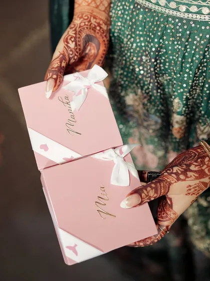 Tied with ribbons, sealed with love. Thoughtful, personalized favors for the bridesmaids, a small token of gratitude for the women who stand by the bride.