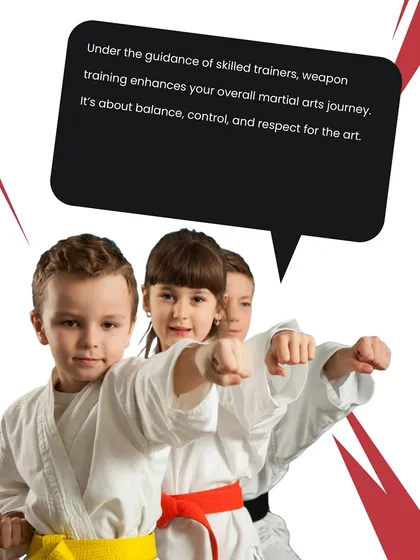 Under the guidance of skilled trainers, weapon training enhances your overall martial arts journey. It's about balance, control, and respect for the art.