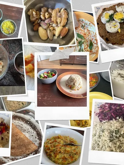 A collage of real, nourishing meals my clients enjoy while losing weight and feeling amazing. This is what a healthy, sustainable diet looks like.
