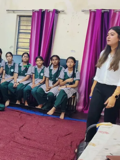 Answering questions from curious students. Their enthusiasm and insightful queries about the legal profession were truly inspiring.
