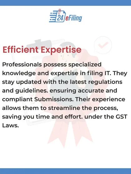 My specialized knowledge ensures your IT returns are accurate and compliant with the latest regulations. I streamline the process, saving you time and effort while ensuring everything is filed correctly under GST laws.