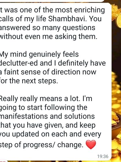 Shambhavi - Spiritual & Life Coaching Client Stories & Transformations photo 6