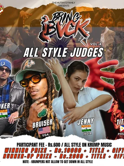 Judging the All-Style category at Bring The BVCK Vol-4 was intense, especially with rounds on Krump music. It tests a dancer's versatility and ability to adapt, which are key things I look for.