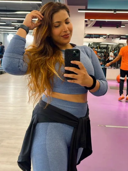 A post-workout selfie to celebrate a great session. Feeling strong and confident is a huge part of the fitness journey.