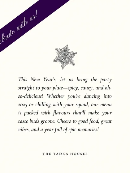 Let me bring the party to your plate this New Year's. My menu is packed with spicy, saucy, and delicious flavors to make your celebration unforgettable.