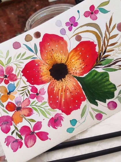 Pavna - Custom Artwork & Handmade Crafts Botanical Watercolor Paintings photo 24