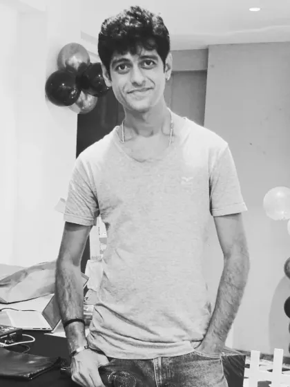 A black and white shot capturing the mood before the show. The calm before the storm of non-stop entertainment.