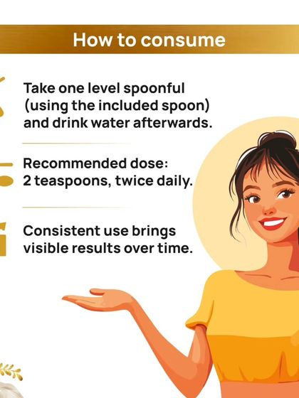 Incorporating Keshya Yog into your routine is simple. The recommended dose is two teaspoons daily, and with consistent use, you will see visible results in your hair's health and strength over time.