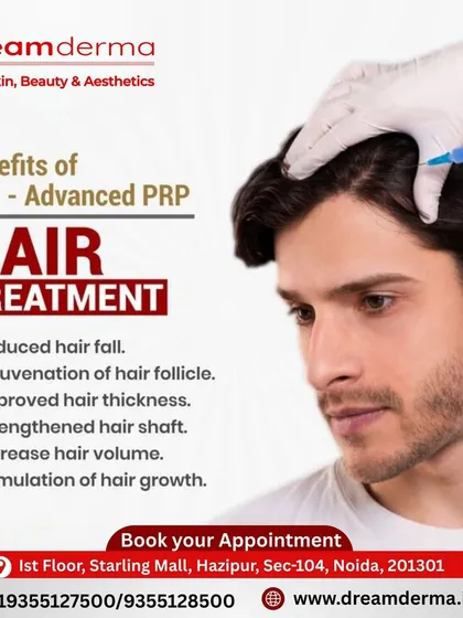 I offer GFC, or Growth Factor Concentrate therapy, as an advanced hair treatment. This infographic highlights the key results you can expect: reduced hair fall, rejuvenated follicles for better growth, and a noticeable increase in hair thickness, volume, and overall shaft strength.