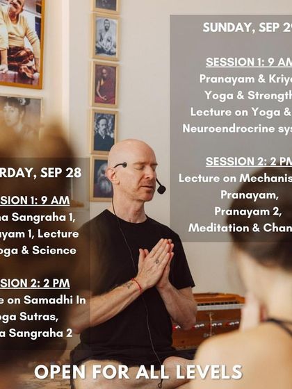 The two-day immersion with Eddie Stern covered everything from pranayama and kriya to lectures on the neuroendocrine system and the Yoga Sutras. It was a comprehensive experience open to all levels.