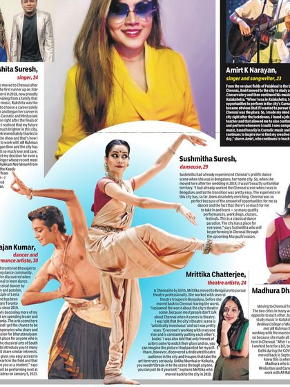 Grateful for this feature in The Indian Express about artists who have moved to Chennai, an artistic paradise.