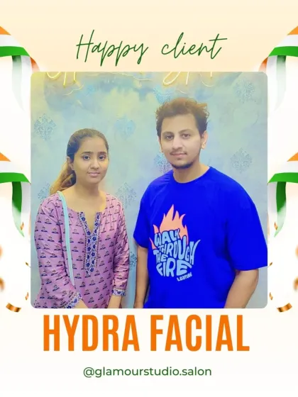 A happy couple after their Hydra Facial session. Great skin is a great way to spend time together.