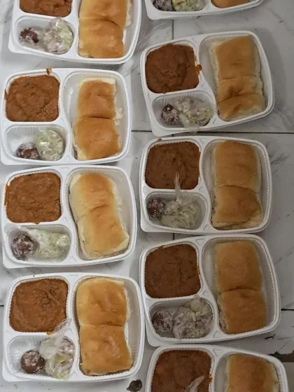 More of our packed Pav Bhaji meals, showing the consistency and quality we deliver in every box.