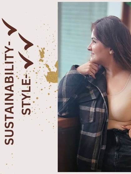 A graphic highlighting my core principles: Sustainability and Style.