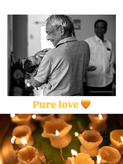 While our furry friend caused some chaos, we still captured the moments of pure love, like this grandfather holding his newborn grandchild. It was a day of both peace and pandemonium.