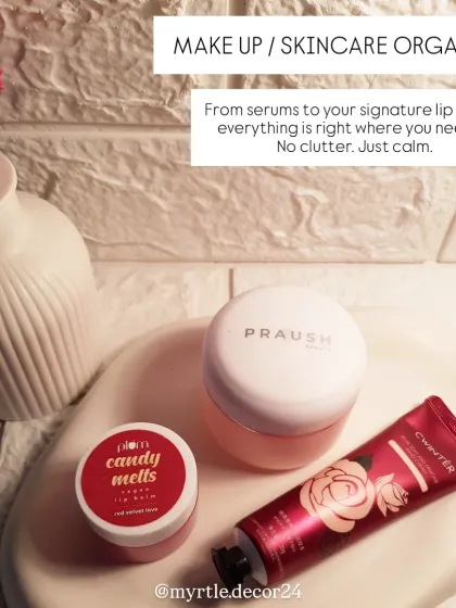 Our cloud trinket tray is a great makeup and skincare organizer. It keeps your serums and lip balms all in one place, adding calm to your routine.