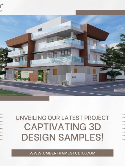 The full view of our captivating 3D design for the Yelahanka project, showing how the building integrates with its surroundings.