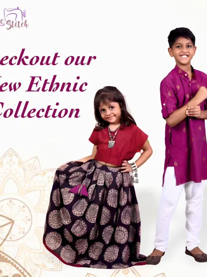 There's nothing sweeter than seeing siblings celebrate together. I love creating coordinated ethnic sets like this one, which lets them match in style without being identical. It’s all about creating those special family memories.