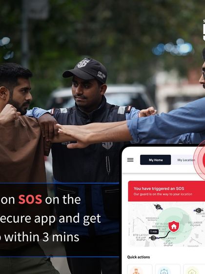 Caught in a volatile situation like a street fight? A simple tap on the SOS button on our app alerts our command center, and a safety agent is sent to de-escalate the conflict and ensure your safety.