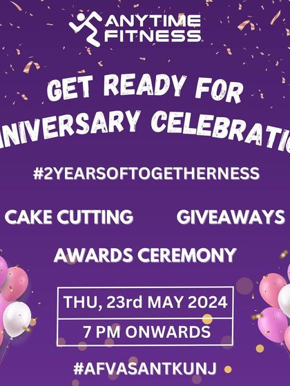 The announcement for our 2nd-anniversary celebration, promising a fun evening of cake, giveaways, and awards.