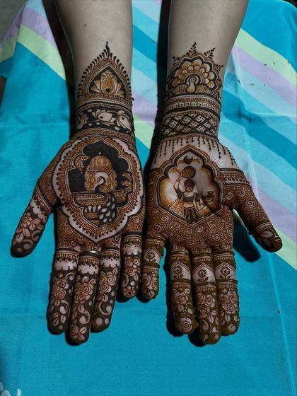 3D Henna Touch - Festive & Occasional Mehndi Karwa Chauth Storytelling Mehndi photo 7