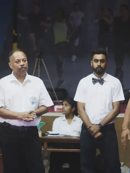 Our senior instructors and officials addressing participants at a WAKO kickboxing event. We are deeply involved in the martial arts community, contributing as coaches, referees, and organizers to uphold the standards of the sport.