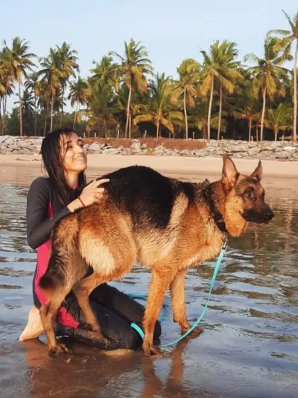 Theo is an aquaholic just like me. Finding activities that both you and your dog love is key to building a strong, joyful relationship.