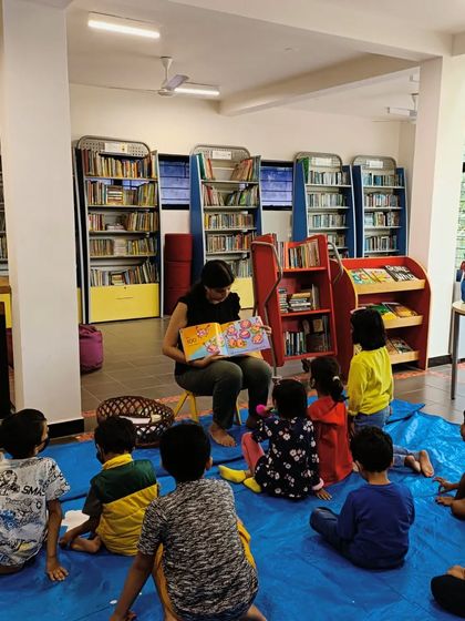 Storytime is the start of our mathemagical adventure. Reading a fun, number-themed book gets everyone excited to play with math concepts.