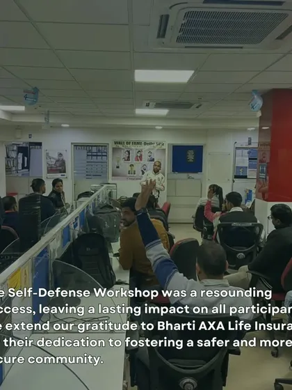 Engagement is crucial for learning. A participant at the Bharti AXA workshop asks a question during our interactive session, highlighting the collaborative and supportive atmosphere we cultivate.