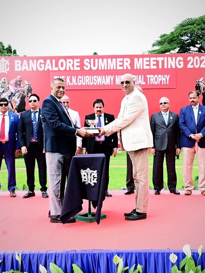 The K.N. Guruswamy Memorial Trophy presentation.