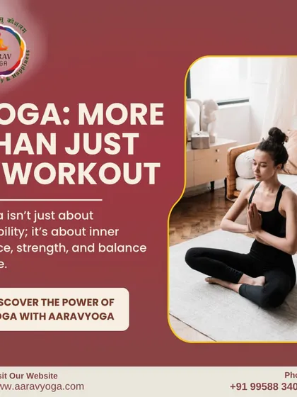 This graphic reiterates that yoga is more than just a workout. It's about finding inner peace, strength, and balance in life.