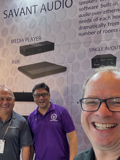 Our director with members of the Savant team at the Smart Home Expo in Mumbai. These strong relationships with our brand partners are key to the value and support we provide to our dealers.