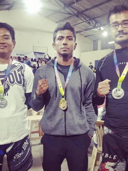Our students on the podium after a national BJJ competition. We brought home two silver medals and one gold. It is not about winning, but about how well you perform as a team.