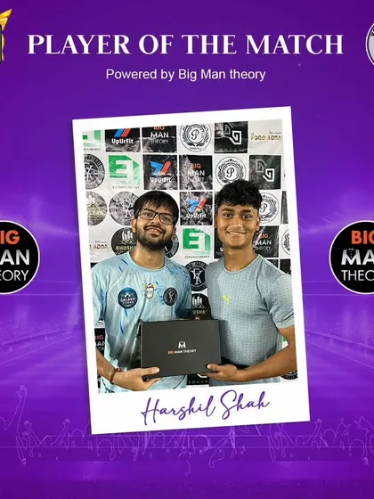 Harshil Shah, another Player of the Match from our competitive Super League.