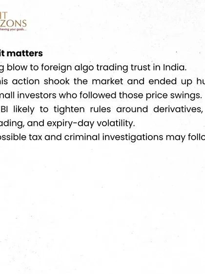 An excerpt from our bulletin discussing the Jane Street vs SEBI case. We explain why this event was a big blow to foreign algo trading trust in India and how it hurt small investors who followed the price swings.