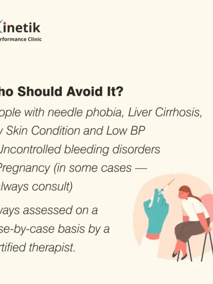 While dry needling is highly effective, it's not for everyone. I avoid it for people with needle phobia, certain skin or liver conditions, and uncontrolled bleeding disorders. Every patient is assessed on a case-by-case basis.