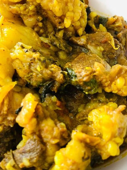 A bowl of my favorite masala beef curry. It's a dish I truly love to cook.