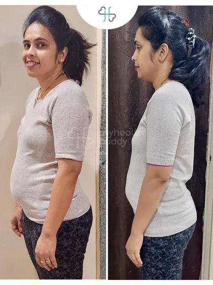 From size XL to M in just a few months. This client's journey shows that with the right guidance and support, you can achieve your goals and feel fantastic.