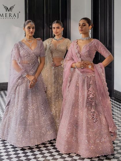 Meraj Couture - Luxury Occasion Wear Ethereal Lehengas: Pastels & Ivories photo 23
