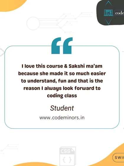 A student shares that she loves the course because I made it easy to understand and fun. Her excitement for coding class is the direct result of my teaching philosophy, which prioritizes clarity and engagement.