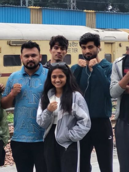 Our team heading to the MMA National Championship in Mumbai, ready to compete.