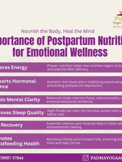 Postpartum nutrition is key for emotional wellness. Eating the right foods helps restore energy, balance hormones, and improve sleep quality for new mothers.